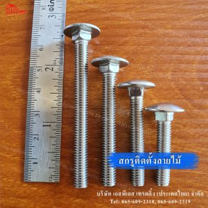 สกรูติดตั้งอลูมิเนียมลายไม้หัวกลมคอเหลี่ยม1นิ้ว-2.5นิ้ว-01