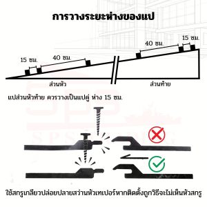การวางระยะห่างของแปหลังคาไวนิล